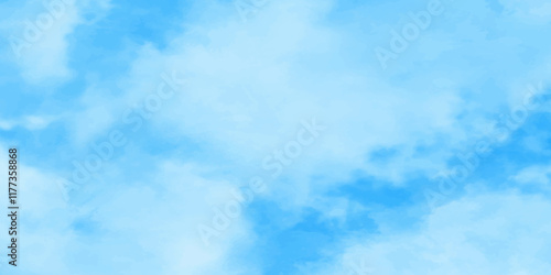 Gradient light white sky background with fluffy clouds, Nature landscape in environment day horizon skyline view, cloudy in sunshine calm bright winter air background.