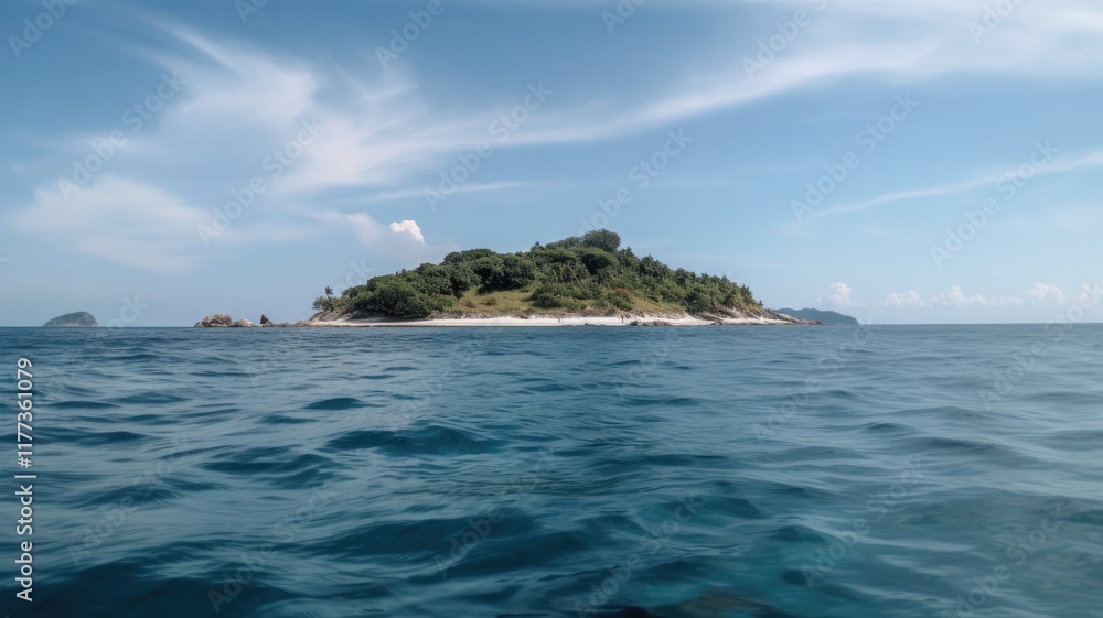 Fototapeta premium trip by boat to an island in the sea