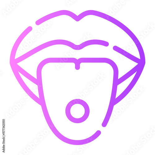 tongue gradient icon