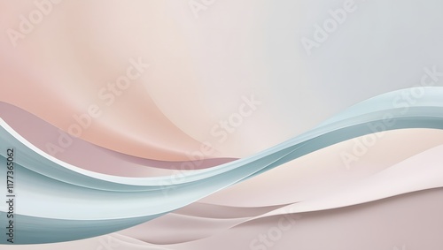 Abstract Wave Forms Background in Soft Pastel Colors