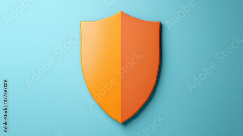 Free Download Tax Exemption Concept. Orange shield icon on a blue background. - GFXLoad