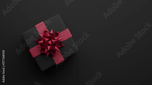 rotating gift box as present - 3d rendering 4k seamless loop

