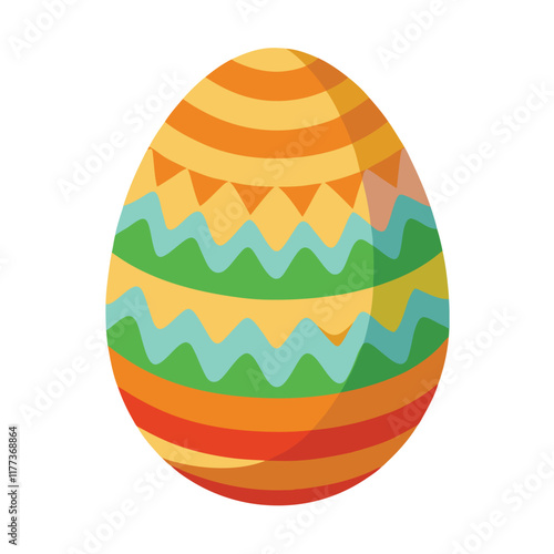 Easter day egg vector art on white background
