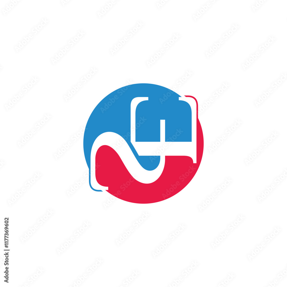letters nw abstract negative space circles colorful logo vector letters nw abstract negative space circles colorful logo vector