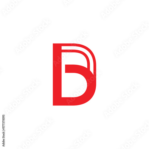 letter db stripes linked logo vector