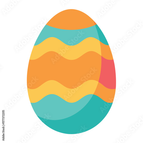 Easter day egg vector art on white background
