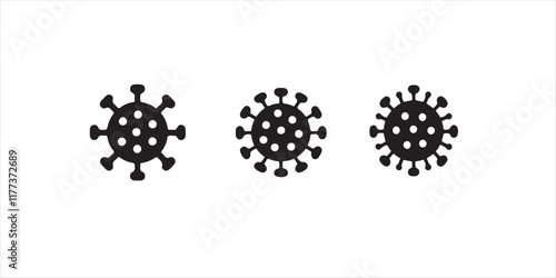 Virus set illustration on white background. virus vector set.