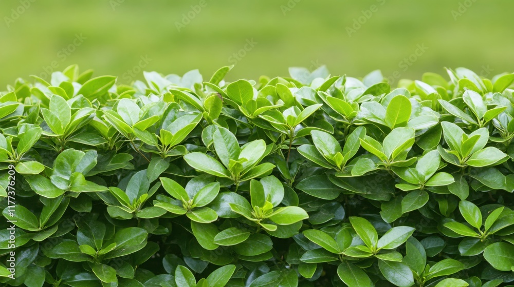 Green Leafy Fence Using Fresh Green Foliage for Garden Decoration and Landscaping Green Leafy Fence Using Fresh Green Foliage for Garden Decoration and Landscaping