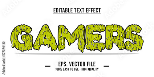 typography GAMERS word art illustration, editable text effect