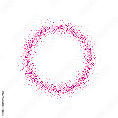 Luxury festive  circles. Vibrant element of your design. Pink bright shiny chaotic texture for celebrations and holidays.  Photo frame. Png