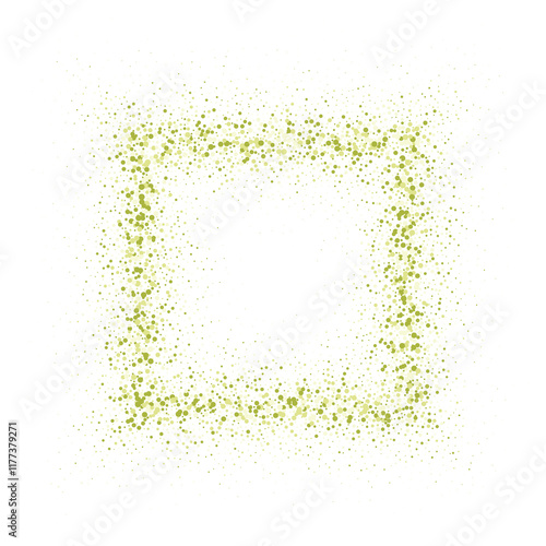 Luxury festive  circles. Vibrant element of your design. Green bright shiny chaotic texture for celebrations and holidays.  Photo frame. Png