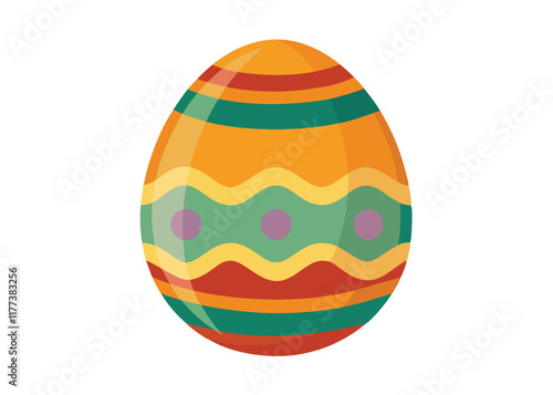 Easter day egg vector art on white background
