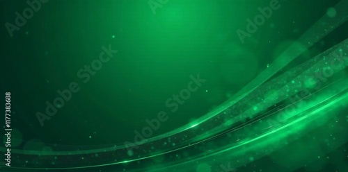 Dark green gradient background with metallic silver lines and soft tech-inspired design elements, tech gradient, gradient, abstract
