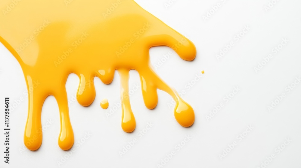 Melted cheddar cheese texture isolated on white background. Food photo banner with place for text. Melted cheddar cheese texture isolated on white background. Food photo banner with place for text.