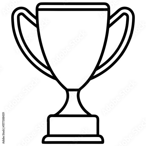 Simple and Modern Trophy Outline Vector Design