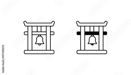 Omisoka icon design with white background stock illustration