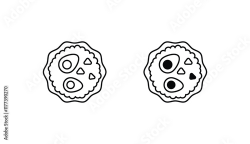 Passover Seder icon design with white background stock illustration