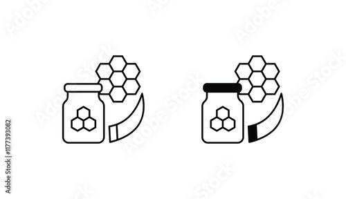 Jewish New Year icon design with white background stock illustration