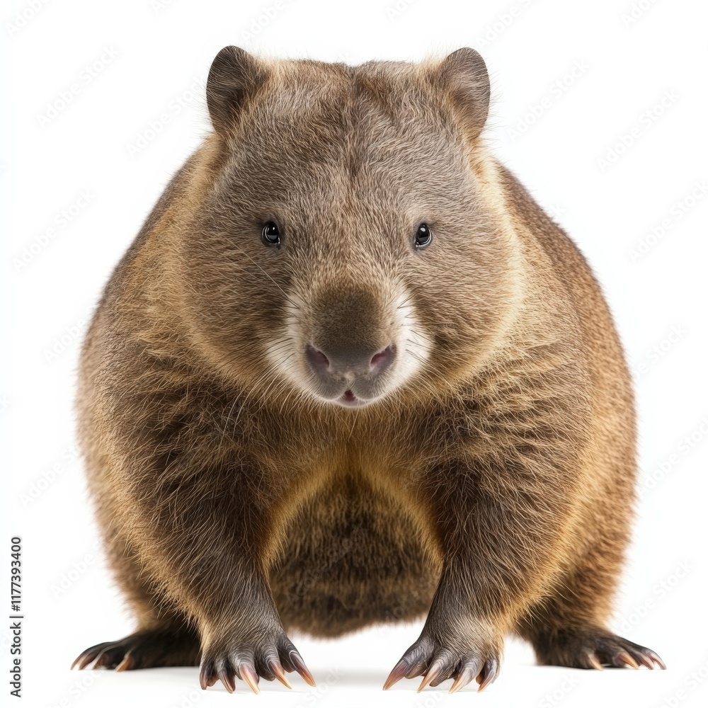 Fototapeta premium A wombat on a white background