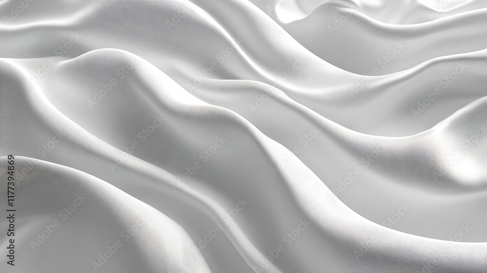Obraz premium Smooth white silk fabric texture background.