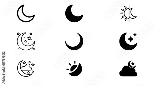 Black Fill ।। Moon icon design, Victor file.