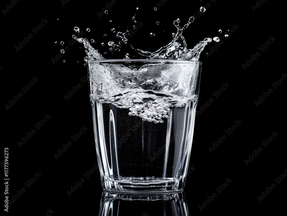 Dramatic Water Droplets Splashing Studio Setting High-Resolution Photography Black Background Close-Up View Fluid Motion Dramatic Water Droplets Splashing Studio Setting High-Resolution Photography Black Background Close-Up View Fluid Motion