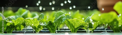 Vibrant Green Leaves Gliste...