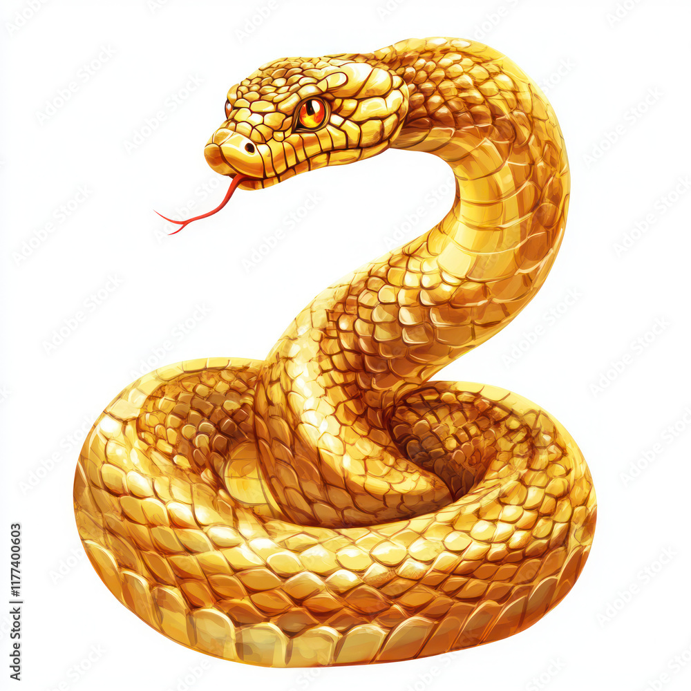 Fototapeta premium snake isolated on white