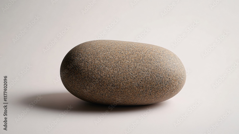 Smooth Pebble on Simple Background, Perfect for Minimalist or Natural Design Projects Smooth Pebble on Simple Background, Perfect for Minimalist or Natural Design Projects