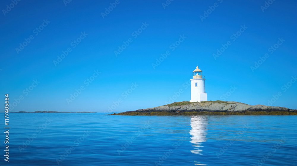 Tranquil Island with Crystal Clear Waters Under Bright Blue Sky Tranquil Island with Crystal Clear Waters Under Bright Blue Sky