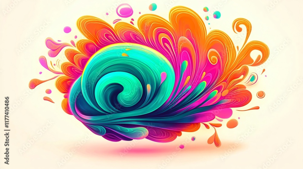 A Kaleidoscope of Color: Abstract Swirls in Motion A Kaleidoscope of Color: Abstract Swirls in Motion