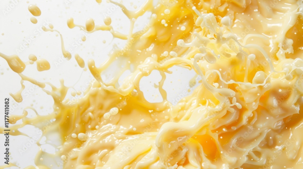 Melted cheddar cheese texture isolated on white background. Food photo sauce Drip with splash Melted cheddar cheese texture isolated on white background. Food photo sauce Drip with splash