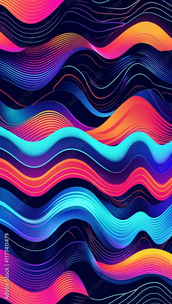 Retro wave patterns background or illustration with 80s neon vibes Retro wave patterns background or illustration with 80s neon vibes