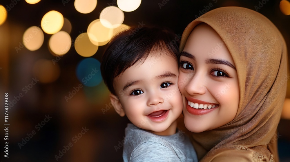 A Mother's Love: Tender Portrait of a Muslim Mother and her Baby A Mother's Love: Tender Portrait of a Muslim Mother and her Baby