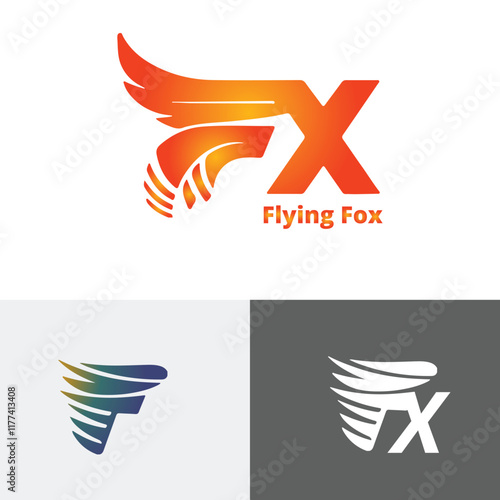 The Flying Fox - fx - logo, Fox logo, f logo
