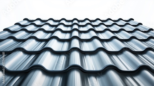 Wallpaper Mural a set of metal roofing sheets, isolated on white background. Torontodigital.ca