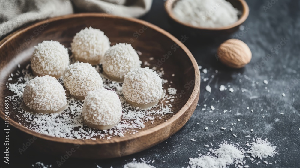Vegan Coconut-Ginger Caramels With Copy Space Vegan Coconut-Ginger Caramels With Copy Space