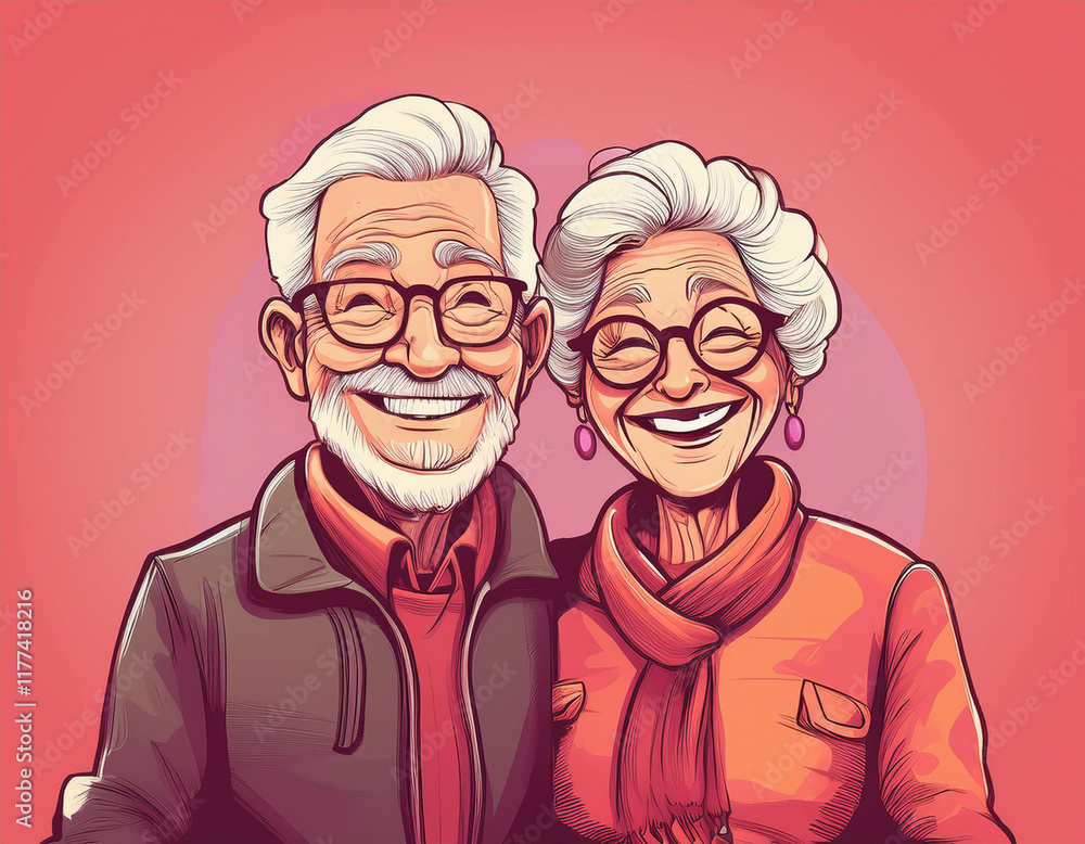 Senior couple smiling Senior couple smiling
