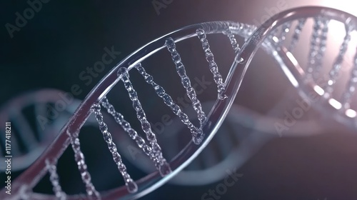 Wallpaper Mural Close-up of a DNA double helix structure in a scientific context. Torontodigital.ca