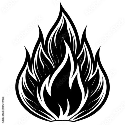 fire icon silhouette