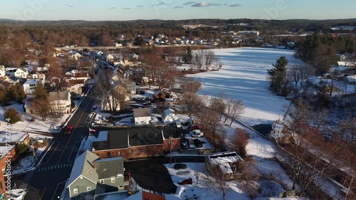 New Hampshire Allenstown panoramic view from top during December Season  photo