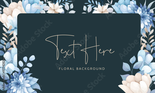 beautiful elegant soft blue and beige floral background