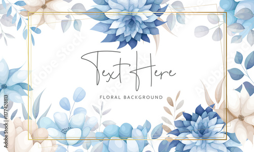 beautiful elegant soft blue and beige floral background