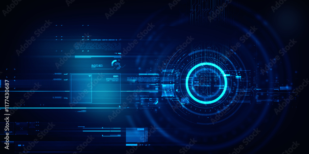 2d illustration Abstract futuristic electronic circuit technology background
2d illustration Abstract futuristic electronic circuit technology background