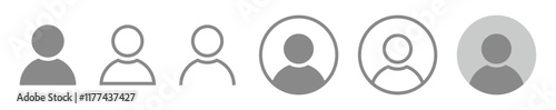 User profile icon set
