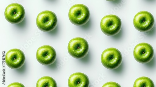 Wallpaper Mural Green Apples Pattern, Flat Lay, Food Photography Torontodigital.ca
