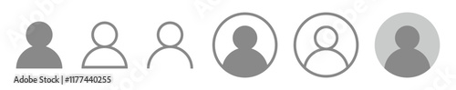 User profile icon set