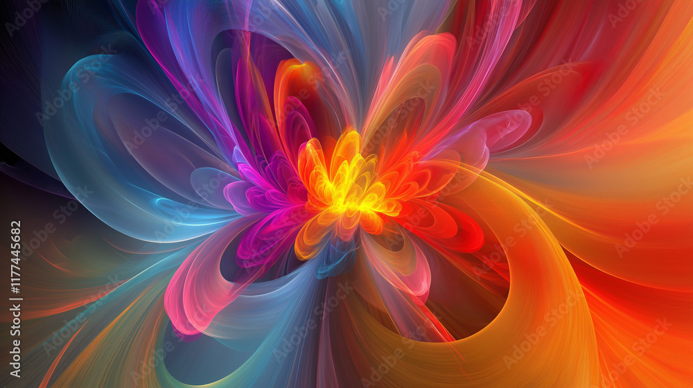  abstract  Explosion of Vibrant Colors in a Dynamic Flow