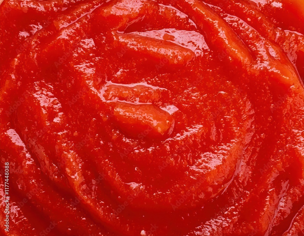 Tomato Paste Texture: Rich, vibrant red tomato paste swirls in a close-up shot, showcasing its smooth, thick consistency. Perfect for food blogs, recipe websites, and culinary publications. Tomato Paste Texture: Rich, vibrant red tomato paste swirls in a close-up shot, showcasing its smooth, thick consistency. Perfect for food blogs, recipe websites, and culinary publications.