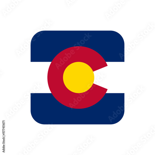 Flag of Colorado state, US